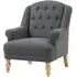Charlotte Accent Chair - Dark Grey, Fabric