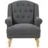 Charlotte Accent Chair - Dark Grey, Fabric