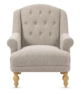Charlotte Accent Chair - Oat, Fabric