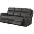 Claremont 3-Seater Recliner Sofa - Grey, Velvet