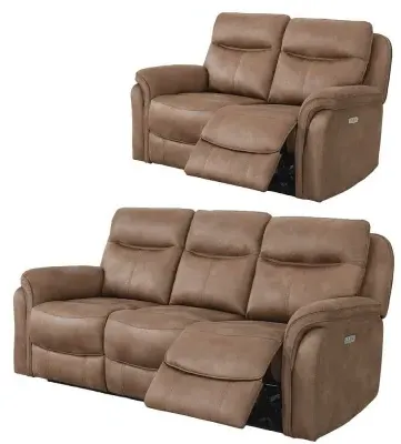 Claremont 3-Seater Recliner Sofa Suite - Sahara, Velvet