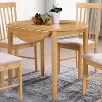 Cologne 2-Seater Round Drop Leaf Dining Table - Light Oak