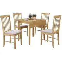 Cologne 2-Seater Square Drop Leaf Dining Table - Light Oak