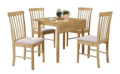 Cologne 2-Seater Square Drop Leaf Dining Table - Light Oak image