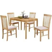 Cologne 4-Seater Dining Set - Light Oak