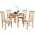 Cologne 4-Seater Round Drop Leaf Dining Set - Light Oak