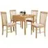 Cologne 4-Seater Square Drop Leaf Dining Set - Light Oak