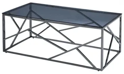 Cortez Coffee Table - Titanium, Smoked Glass image