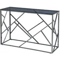 Cortez Console Table - Titanium, Smoked Glass