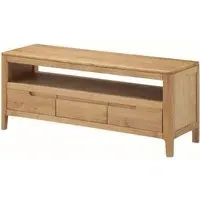 Dunmore 3 Drawer TV Unit - Oak