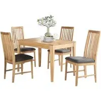 Dunmore 4-Seater Dining Set - Oak