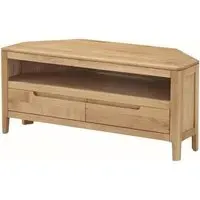 Dunmore Corner TV Unit with Storage - Oak