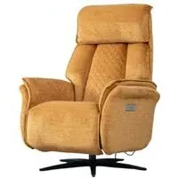Evoque Swivel Electric Recliner Armchair - Amber, Fabric
