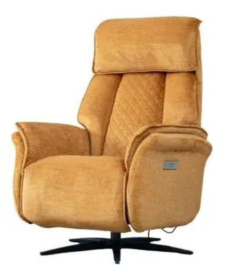 Evoque Swivel Electric Recliner Armchair - Amber, Fabric image
