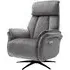 Evoque Swivel Electric Recliner Armchair - Grey, Fabric