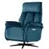 Evoque Swivel Electric Recliner Armchair - Ocean Blue, Fabric