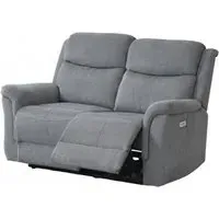 Faringdon 2-Seater Recliner Sofa - Grey, Velvet