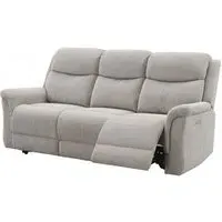 Faringdon 3-Seater Recliner Sofa - Beige, Velvet