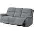 Faringdon 3-Seater Recliner Sofa - Grey, Velvet