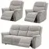 Faringdon 3-Seater Recliner Sofa Suite - Beige, Fabric