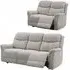 Faringdon 3-Seater Recliner Sofa Suite - Beige, Velvet