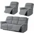 Faringdon 3-Seater Recliner Sofa Suite - Grey, Fabric