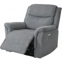 Faringdon Recliner Armchair - Grey, Velvet