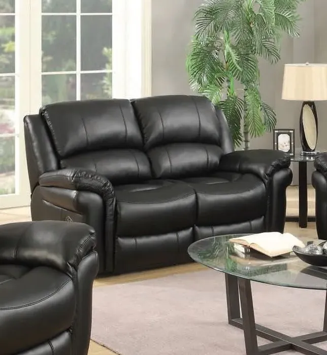 Farnham 2-Seater Recliner Sofa - Black, Leather