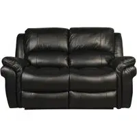 Farnham 2-Seater Recliner Sofa - Black, Leather