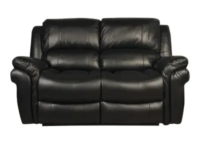 Farnham 2-Seater Recliner Sofa - Black, Leather