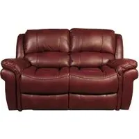 Farnham 2-Seater Recliner Sofa - Burgundy, Leather
