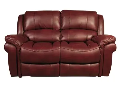 Farnham 2-Seater Recliner Sofa - Burgundy, Leather