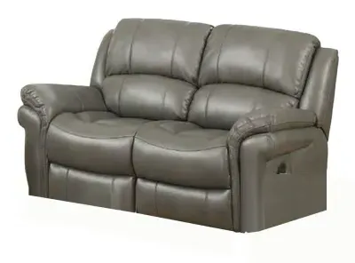 Farnham 2-Seater Recliner Sofa - Grey, Leather