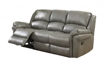 Farnham 3-Seater Recliner Sofa - Grey, Leather