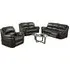 Farnham 3-Seater Recliner Sofa Suite - Black, Leather