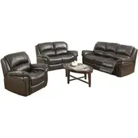 Farnham 3-Seater Recliner Sofa Suite - Brown, Leather