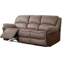 Farnham 3-Seater Recliner Sofa - Taupe, Leather
