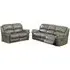Farnham 3+2 Recliner Sofa Suite - Grey, Leather