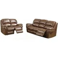 Farnham 3+2 Recliner Sofa Suite - Tan, Leather