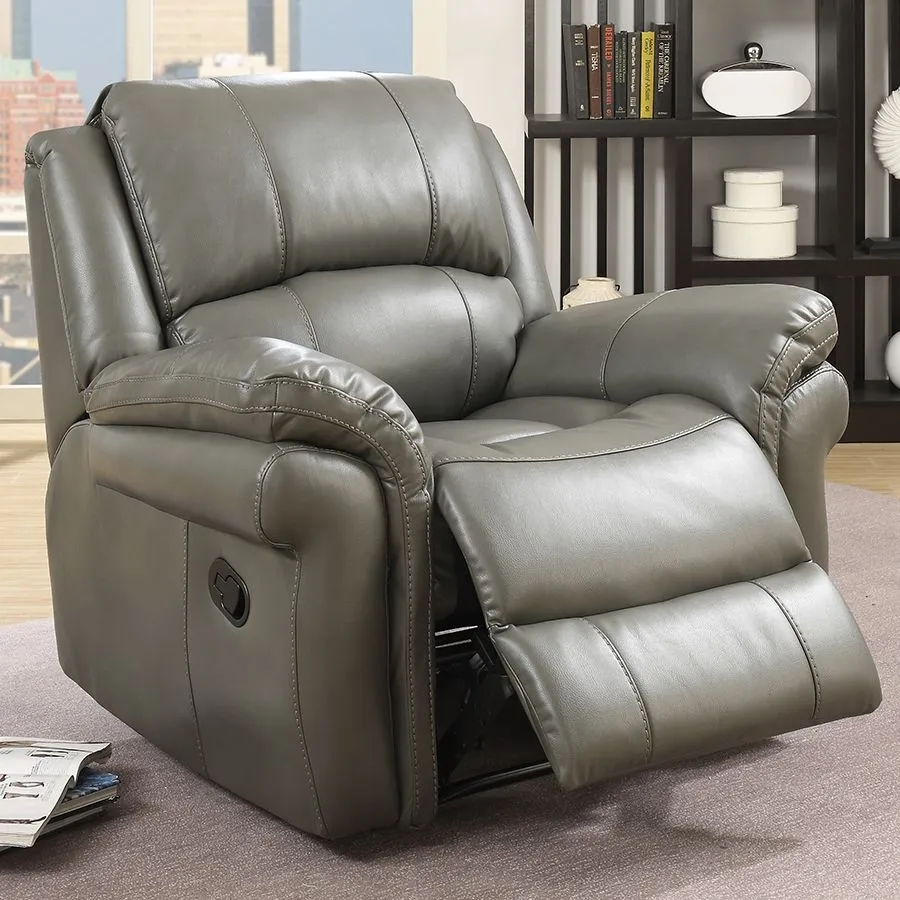 Farnham Recliner Armchair - Grey, Leather