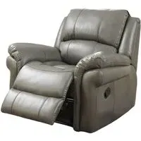 Farnham Recliner Armchair - Grey, Leather