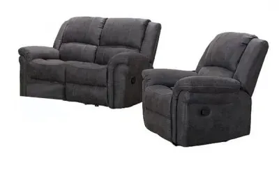 Gloucester 3-Seater Recliner Sofa Suite - Dark Grey image