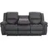 Gloucester 3-Seater Recliner Sofa with Console - Dark Grey