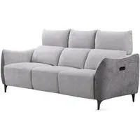 Hampshire 3-Seater Electric Recliner Sofa - Grey, Fabric