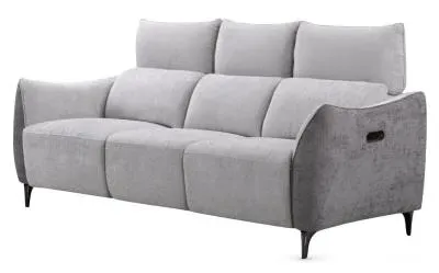 Hampshire 3-Seater Electric Recliner Sofa - Grey, Fabric