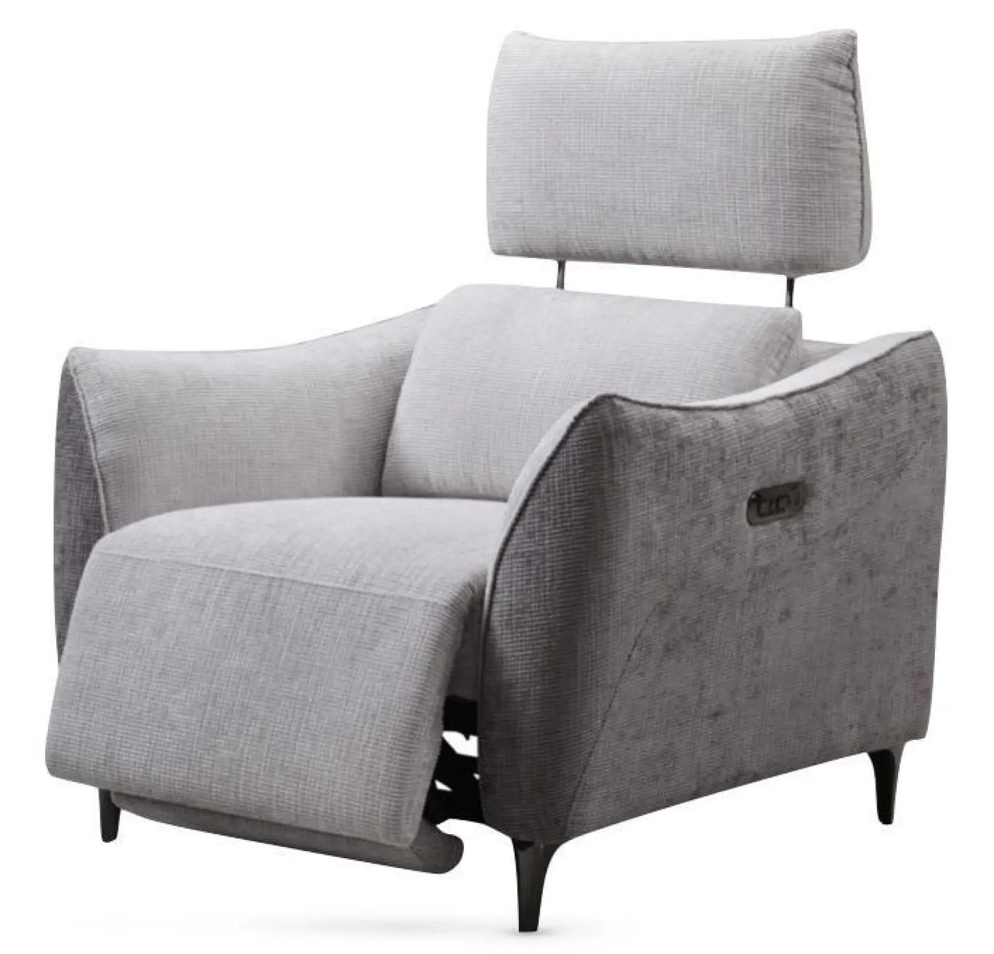 Hampshire 3+1+1 Seater Electric Recliner Sofa Suite - Grey, Fabric