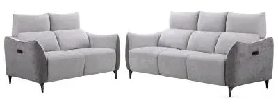 Hampshire 3+2 Seater Electric Recliner Sofa Suite - Grey, Fabric