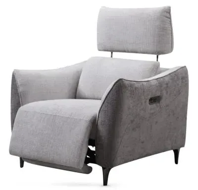 Hampshire Electric Recliner Armchair - Grey, Fabric image