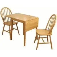 Hanover 2-4 Seater Drop Leaf Dining Set - Light Oak