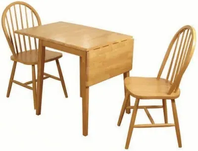 Hanover 2-4 Seater Drop Leaf Dining Set - Light Oak image